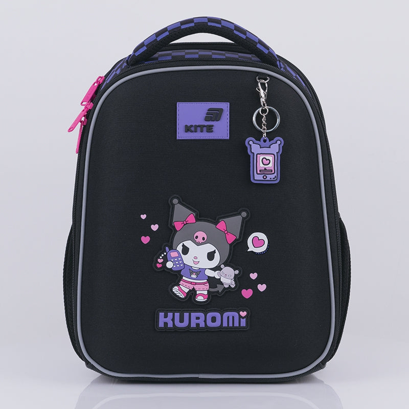 Školní aktovky dívčí do 1 třídy ortopedická černá Kuromi Kite