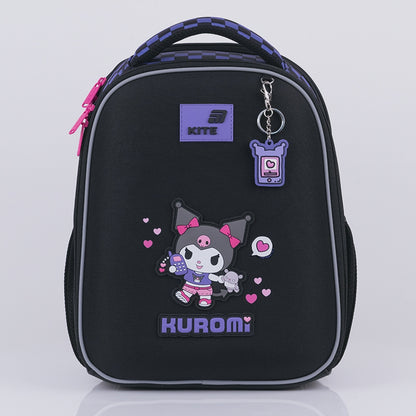 Školní aktovky dívčí do 1 třídy ortopedická černá Kuromi Kite