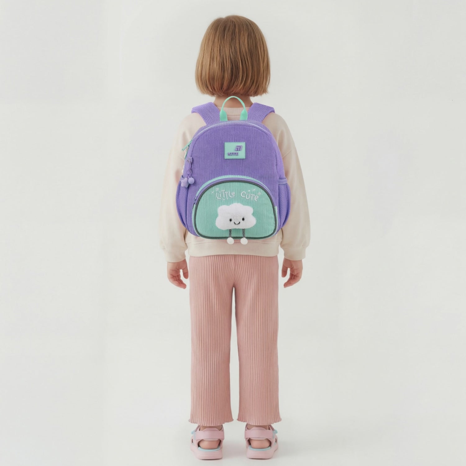 Batoh předškolní Kite Kids Little Cute pro dívku s plyšovým obláčkem a přívěskem