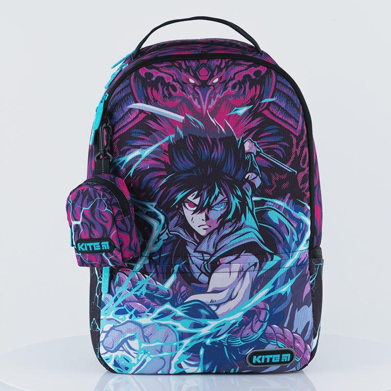 Batoh školní s USB originální vícebarevný teenagerský Anime Kite