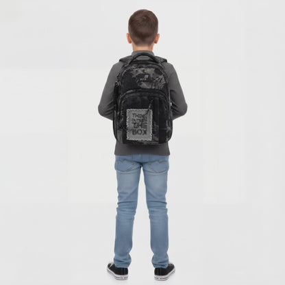 Černý batoh pro mládež školní Kite pro chlapce 9–12 let s řetízkem