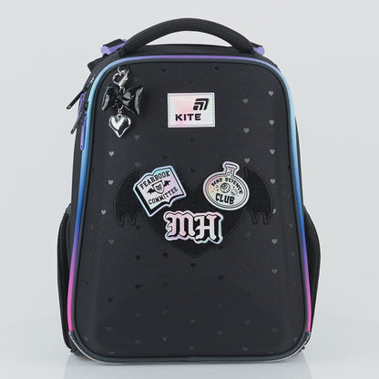 Aktovka školní ortopedická pro dívky 1–4 třída s nášivkami Monster High Kite