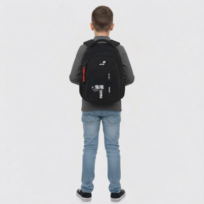 Batoh školní Kite Anime Boy ortopedický pro chlapce černý vícekomorový