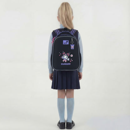 Školní aktovky dívčí do 1 třídy ortopedická černá Kuromi Kite