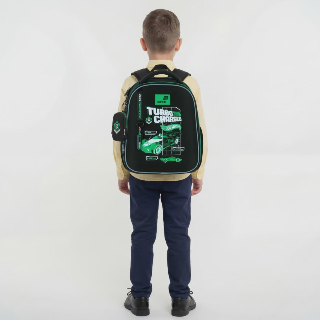 Školní aktovka ortopedická pro chlapce 6-8 let Hot Wheels
