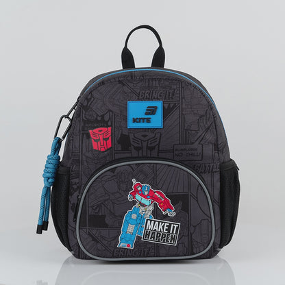 Batoh předškolní Kite Kids Transformers černý pro chlapce lehký s přívěskem