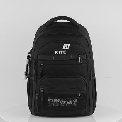 Batoh školní Kite Different černý prostorný mládežnický svítící