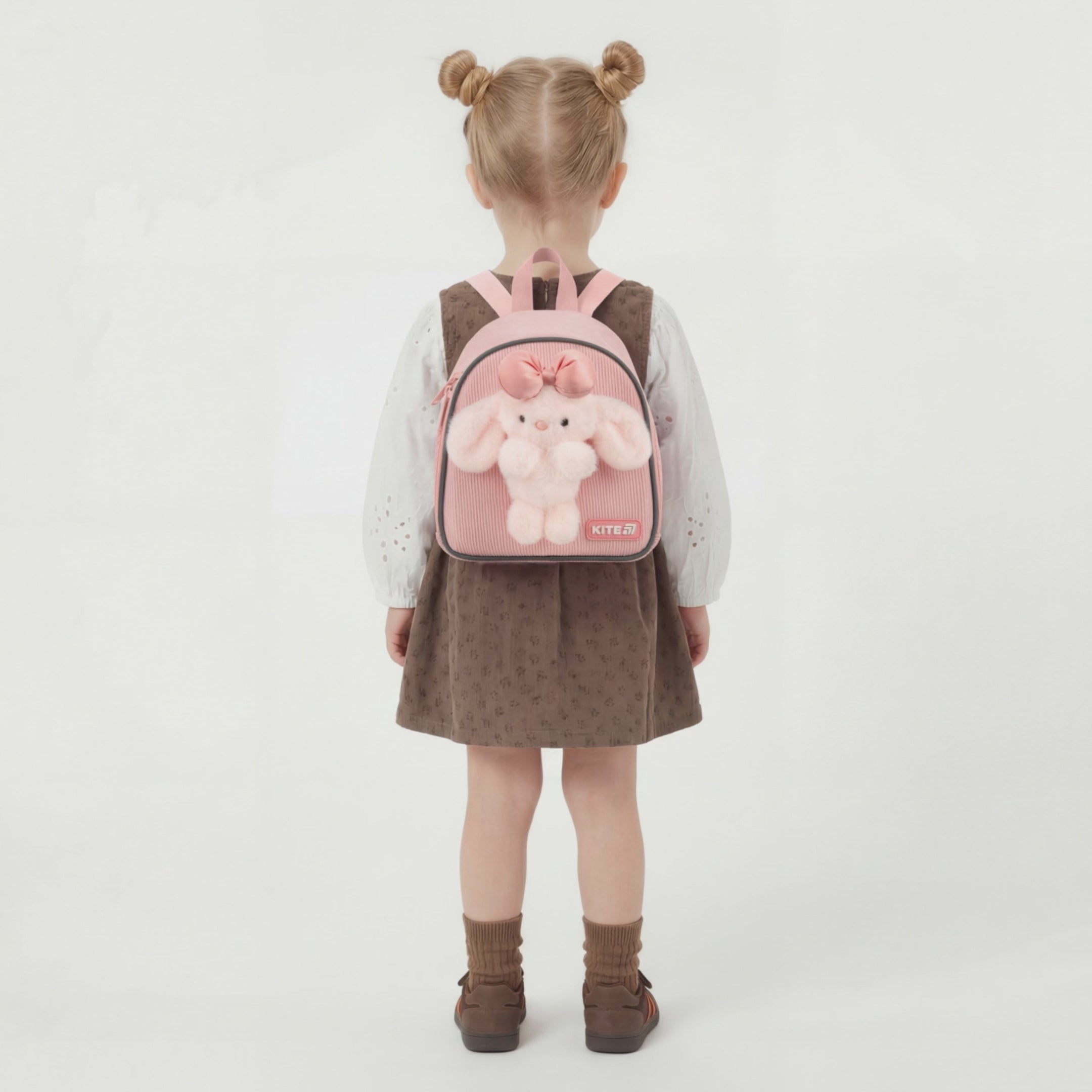 Batoh předškolní Kite Pink Bunny pro dívku růžový velurový