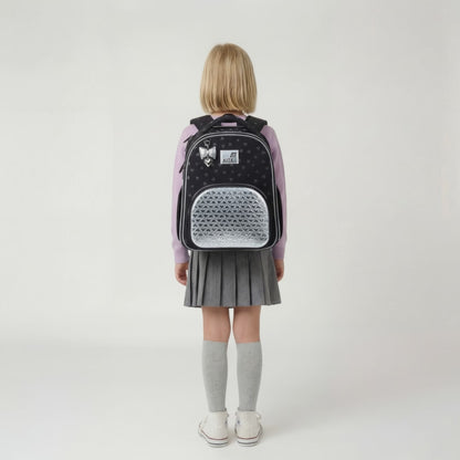 Školní aktovka ortopedická pro dívky 6–12 let Kite Black&amp;Silver